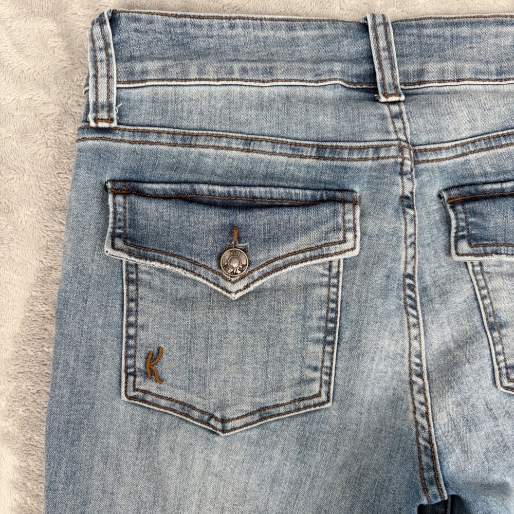 Kut from the Kloth Jeans Women 6 (28x27) Nikki Ankle Flare Raw Hem Flap Pockets - Picture 12 of 14